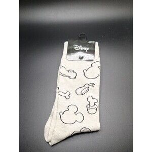 Disney Men’s Light Gray Character Crew Socks